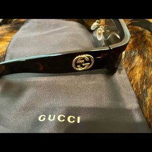 NEW Gucci Tortoise Square Sunglasses